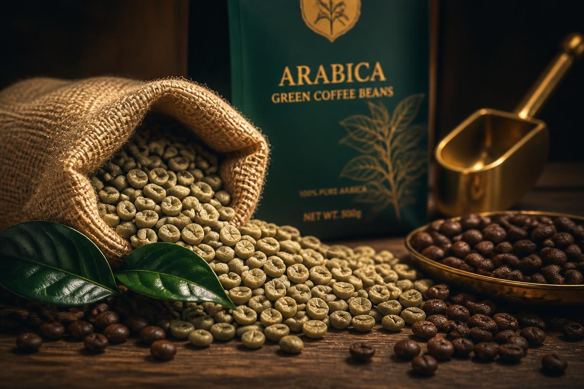 Café verde arábica lavado